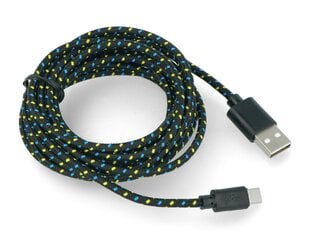USB A, B laidas, 3 m цена и информация | Кабели и провода | pigu.lt
