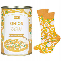 Vyriškos kojinės Soxo konservuotos svogūnų sriubos skardinėje kaina ir informacija | SOXO Apranga, avalynė, aksesuarai | pigu.lt