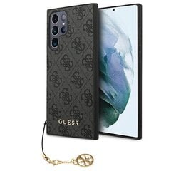 Originalus dėklas GUESS Charms Collection, skirtas Samsung Galaxy S22 Plus, pilka kaina ir informacija | Telefono dėklai | pigu.lt