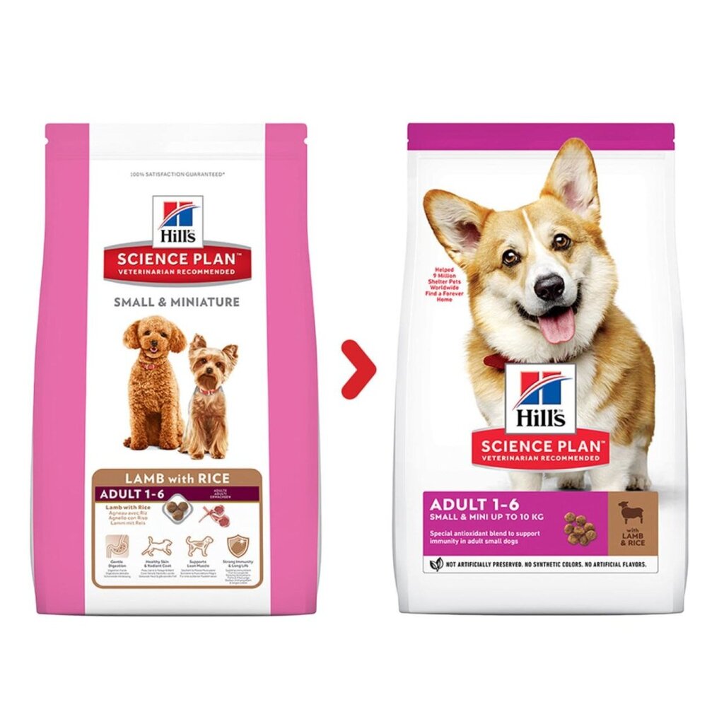Hill's Science Plan Small & Mini Adult ėdalas šunims su ėriena ir ryžiais, 6 kg kaina ir informacija | Sausas maistas šunims | pigu.lt