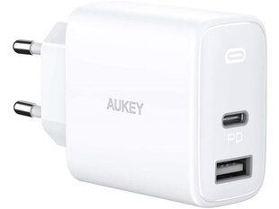 AUKEY Swift Series PA-F3S Сетевое зарядное устройство 1x USB 1x USB-C Power Delivery 3.0 32W Белый цена и информация | Зарядные устройства для телефонов | pigu.lt