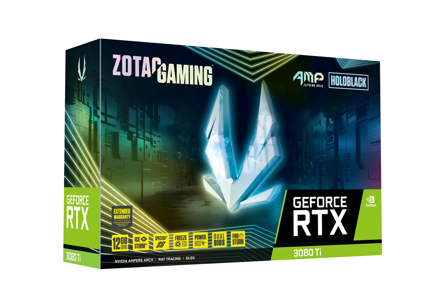 Zotac RTX 3080 Ti AMP Extreme Holo ZT-A30810B-10P kaina ir informacija | Vaizdo plokštės (GPU) | pigu.lt