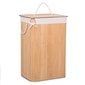 Bambuko skalbinių krepšelis kaina ir informacija | Vonios kambario aksesuarai | pigu.lt