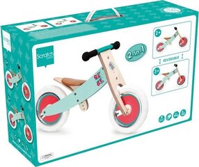 Balansinis dviratukas Scratch Balance Bike 12'', mėlynas kaina ir informacija | Balansiniai dviratukai | pigu.lt