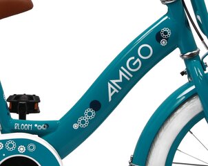 Vaikiškas dviratis Amigo Bloom, 16'', 24 cm, mėlynas kaina ir informacija | Dviračiai | pigu.lt