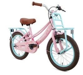Vaikiškas dviratis Supersuper Lola, 16'', 25,4 cm, mėlynas/rožinis kaina ir informacija | Dviračiai | pigu.lt
