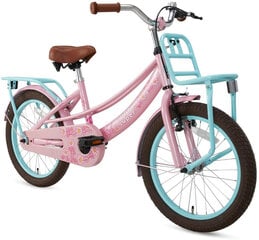 Vaikiškas dviratis Supersuper Lola, 18'', 28 cm, mėlynas/rožinis kaina ir informacija | Dviračiai | pigu.lt