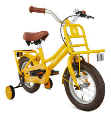 Vaikiškas dviratis Supersuper Cooper BB, 12'', 21,5 cm, geltonas kaina ir informacija | Dviračiai | pigu.lt