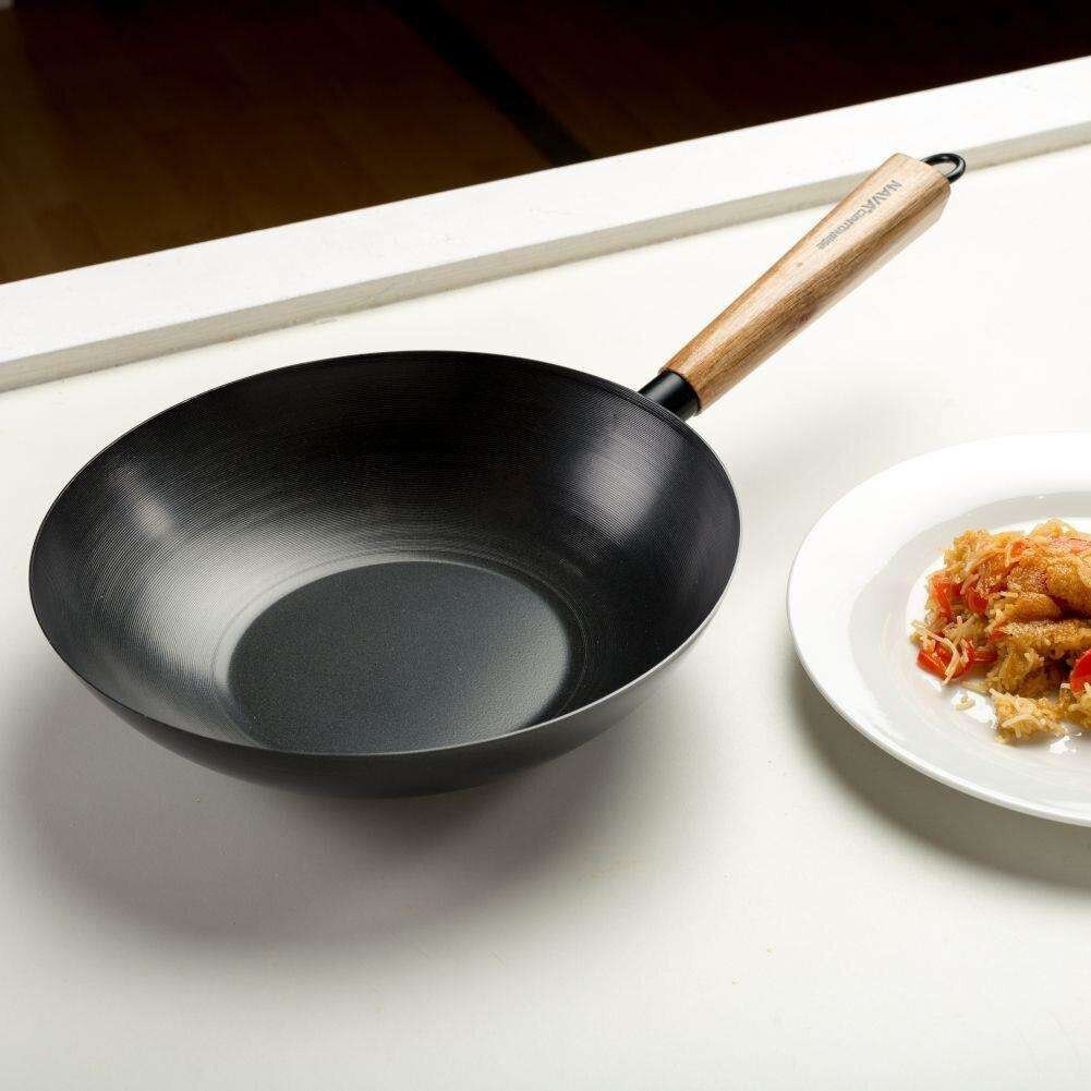 Wok keptuvė, 30cm kaina ir informacija | Keptuvės | pigu.lt