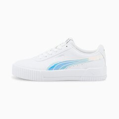 Laisvalaikio batai mergaitėms Puma Carina Holo 383741*01, baltos spalvos kaina ir informacija | Sportiniai batai vaikams | pigu.lt