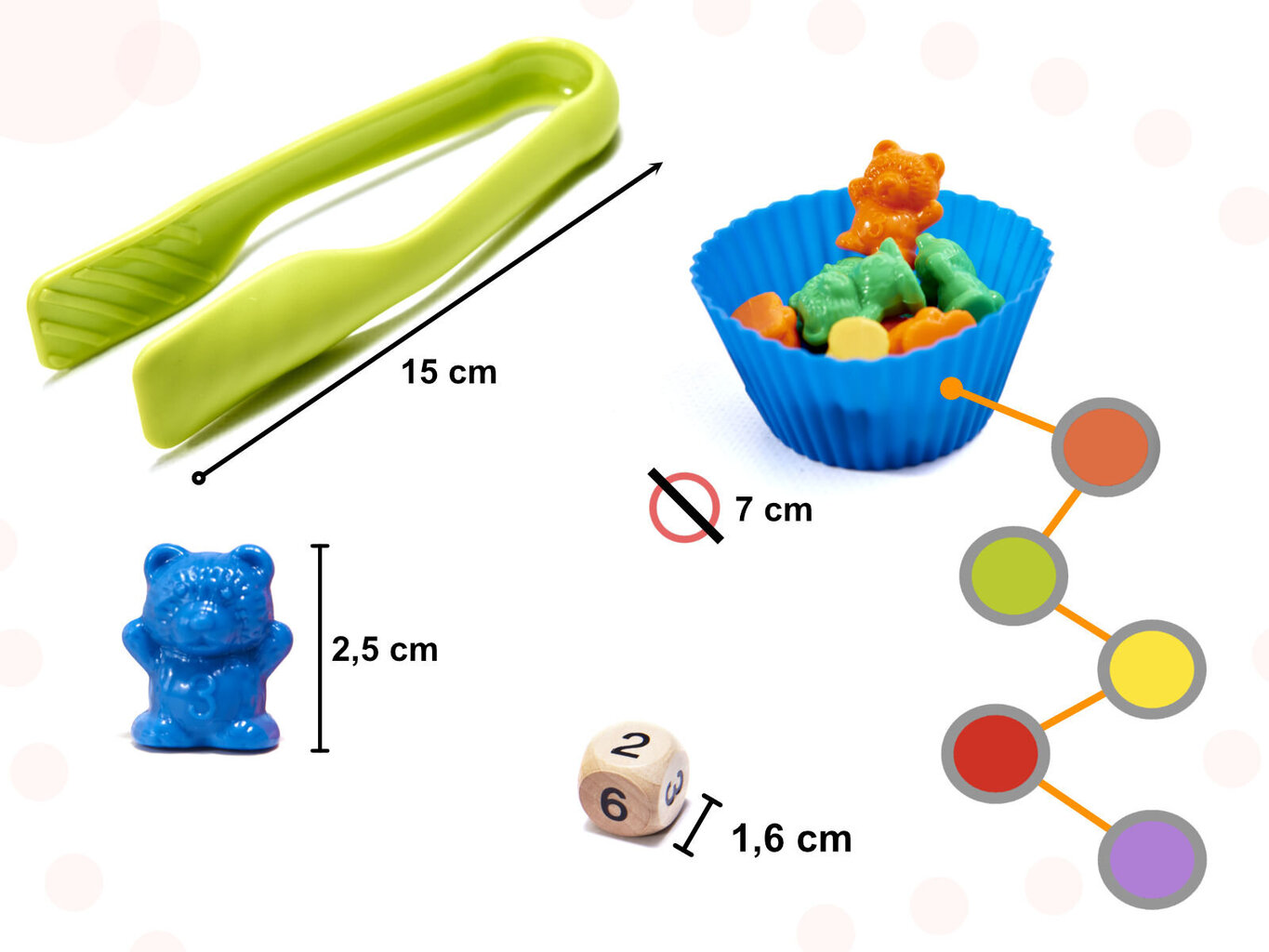 Mokomasis žaislų rinkinys Montessori, 44 elementai kaina ir informacija | Lavinamieji žaislai | pigu.lt