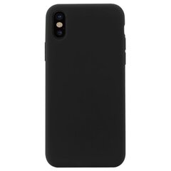 Dėklas telefonui LIQUID SILICONE case for Iphone X, juodas kaina ir informacija | Telefono dėklai | pigu.lt