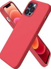 Dėklas telefonui LIQUID SILICONE case for Iphone 12 PRO MAX, raudonas kaina ir informacija | Telefono dėklai | pigu.lt