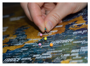 Карта Европы с булавками 59,5 x 42 см цена и информация | Карты мира | pigu.lt