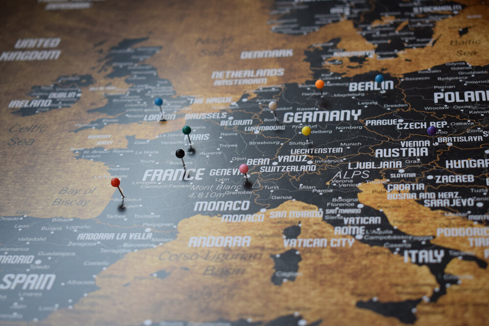 Europos žemėlapis su smeigtukais 42 x 29,7 cm цена и информация | Žemėlapiai | pigu.lt