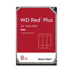 WD Red Plus NAS Hard Drive WD80EFZZ - hard drive - 8 TB - SATA 6Gb/s kaina ir informacija | Vidiniai kietieji diskai (HDD, SSD, Hybrid) | pigu.lt