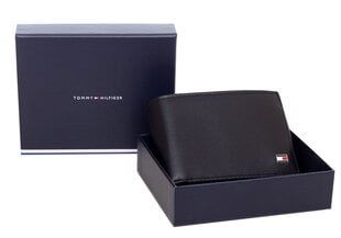 Мужской кошелек Tommy Hilfiger ETON MINI FLAP BLACK AM0AM00671 002 35706 цена и информация | Мужские кошельки | pigu.lt