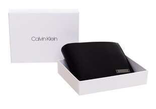 Мужской кошелек Calvin Klein SMOOTH PLAQUE 5 CC BLACK K50K504299 001 35821 цена и информация | Мужские кошельки | pigu.lt