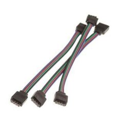 4-контактный разъем 15 см RGB + черный кабель, 4 шт. цена и информация | Кабели и провода | pigu.lt