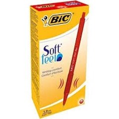 Шариковые ручки BIC Soft feel 1 мм, красные, 12 штук цена и информация | Письменные принадлежности | pigu.lt