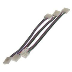 Spaustukas, 10 mm, 12V, IP20, 4PIN, su 15 cm kabeliu kaina ir informacija | LED juostos | pigu.lt