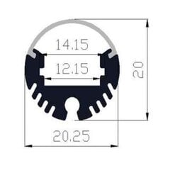 LED профиль 013W, 3 м, белый цена и информация | Монтируемые светильники, светодиодные панели | pigu.lt