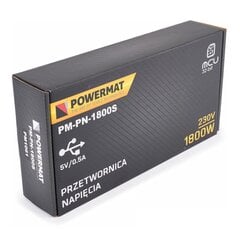 Įtampos keitiklis/konverteris PowerMat, 12V, 1800W kaina ir informacija | Įtampos keitikliai | pigu.lt