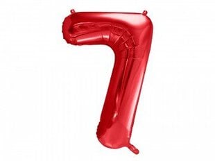 Folinis balionas 7, raudonas, 86 cm kaina ir informacija | Balionai | pigu.lt