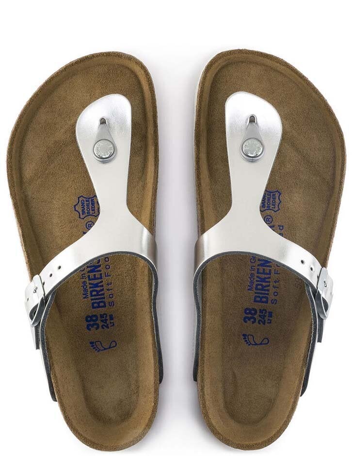 Šlepetės moterims Birkenstock Gizeh BS, sidabrinės kaina ir informacija | Šlepetės moterims | pigu.lt