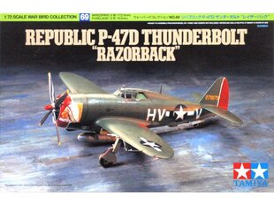 Konstruktorius Tamiya - Republic P-47D Thunderbolt "Razorback", 1/72, 60769 kaina ir informacija | Konstruktoriai ir kaladėlės | pigu.lt