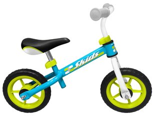 Балансировочный велосипед Skids Control 10'' Junior, синий/зеленый цена и информация | Балансировочные велосипеды | pigu.lt