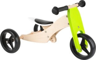 Балансировочный велосипед Small Foot Trike 2-in-1 10'', зеленый цена и информация | Балансировочные велосипеды | pigu.lt