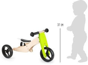 Балансировочный велосипед Small Foot Trike 2-in-1 10'', зеленый цена и информация | Балансировочные велосипеды | pigu.lt