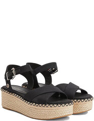 Basutės moterims Tommy Hilfiger Flatform Wedge Sandals, juodos kaina ir informacija | Basutės moterims | pigu.lt