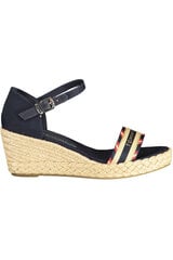 Basutės moterims Tommy Hilfiger Webbing Low Wedge Sandals, mėlynos цена и информация | Женские сандалии MONNA LISA | pigu.lt