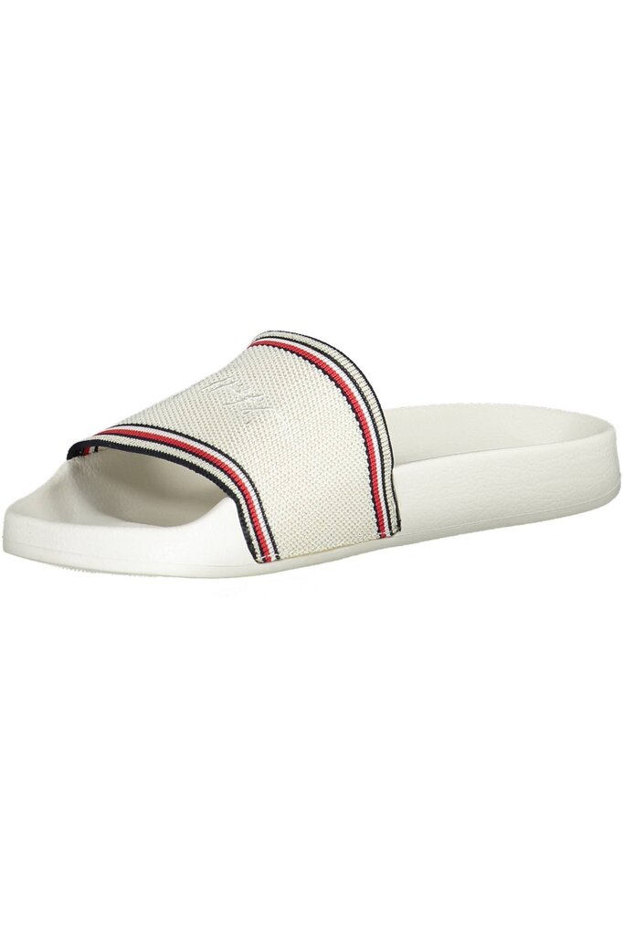 Šlepetės moterims Tommy Hilfiger Shiny Knit Pool Slide, baltos kaina ir informacija | Šlepetės moterims | pigu.lt