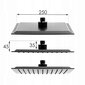 Dušo komplektas su lietaus funkcija, juodas kaina ir informacija | Dušo komplektai ir panelės | pigu.lt