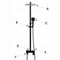 Dušo komplektas su lietaus funkcija, juodas kaina ir informacija | Dušo komplektai ir panelės | pigu.lt
