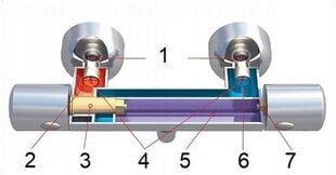 Chromuotas lietaus dušo komplektas su termostatu цена и информация | Душевые комплекты и панели | pigu.lt