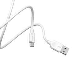 Borofone BX14 LinkJet USB Cable Lightning 1m White цена и информация | Кабели для телефонов | pigu.lt