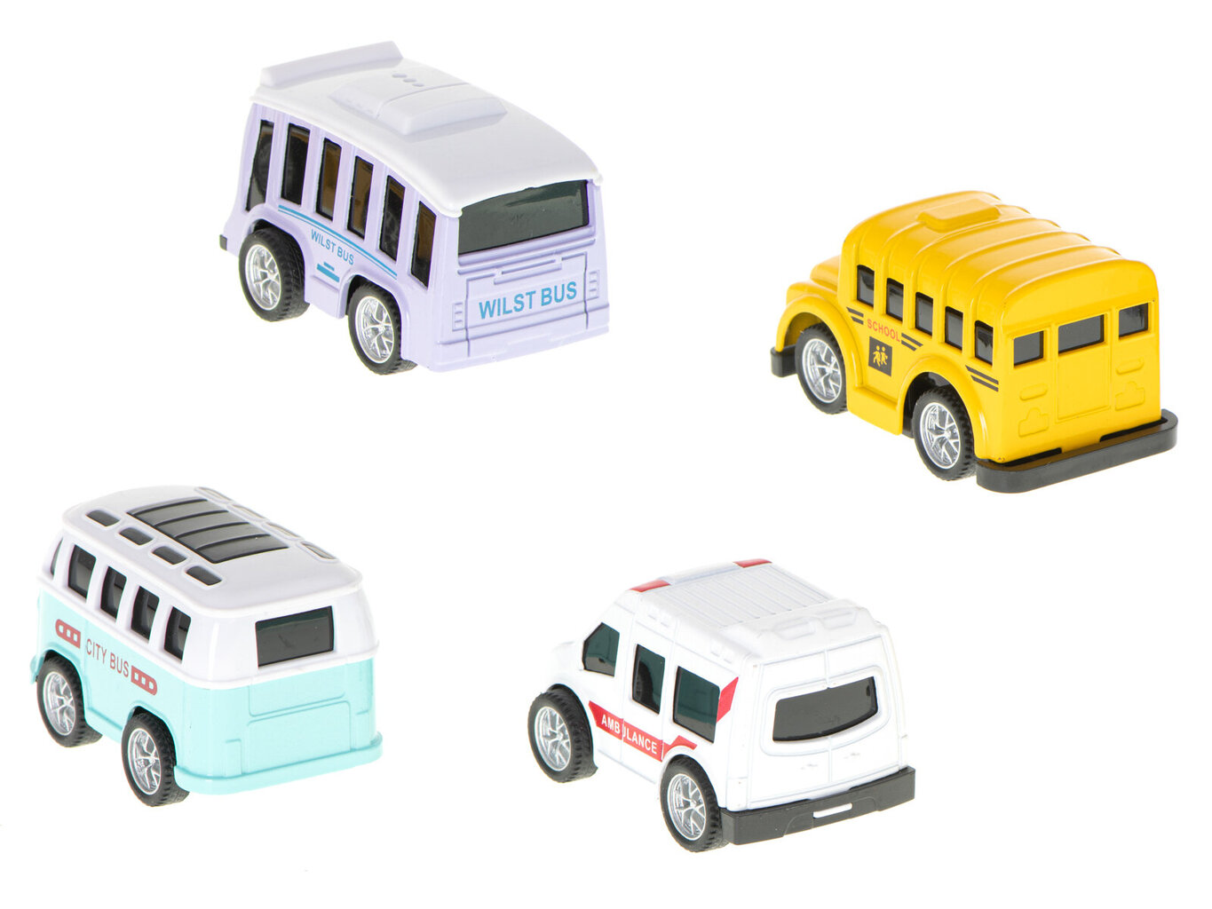 4 metalinių automobilių modelių rinkinys kaina ir informacija | Žaislai berniukams | pigu.lt