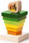 Medinių kaladėlių piramidė Cubika Viščiukai цена и информация | Žaislai kūdikiams | pigu.lt