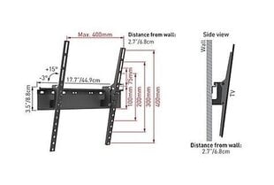 Настенное крепление для ТВ Barkan E314 цена и информация | Кронштейны и крепления для телевизоров | pigu.lt
