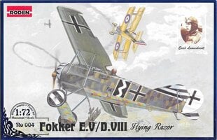 Модель для склеивания Roden 004 Fokker E.V/D.VIII 1/72 цена и информация | Склеиваемые модели | pigu.lt