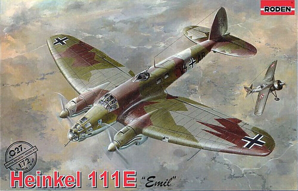 Klijuojamas Modelis Roden 027 He-111E 1/72 kaina ir informacija | Klijuojami modeliai | pigu.lt