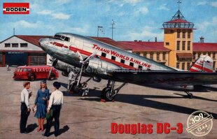 Модель для склеивания Roden 309 Douglas DC-3 1/144 цена и информация | Склеиваемые модели | pigu.lt