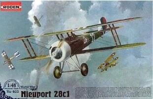 Klijuojamas Modelis Roden 403 Nieuport 28 1/48 kaina ir informacija | Klijuojami modeliai | pigu.lt