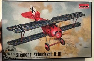 Склеиваемая Модель Roden 610 Siemens Shuckert D.III 1/32 цена и информация | Склеиваемые модели | pigu.lt