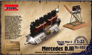 Склеиваемая Модель Roden 623 Mercedes D.III 160 л.с. 1/32 цена и информация | Склеиваемые модели | pigu.lt