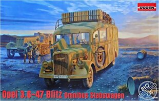 Склеиваемая модель Roden 810 Opel Blitz Omnibus W39 Stabswagen 1/35 цена и информация | Склеиваемые модели | pigu.lt
